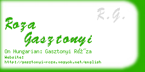 roza gasztonyi business card